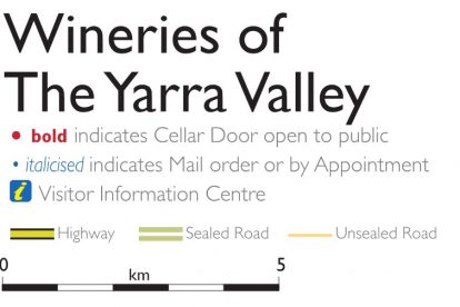 Yarra Valley Wineries Map - Winery Restaurants Maps