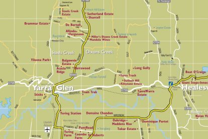 Yarra Valley Map - Tourist & Wine Region Maps, Victoria